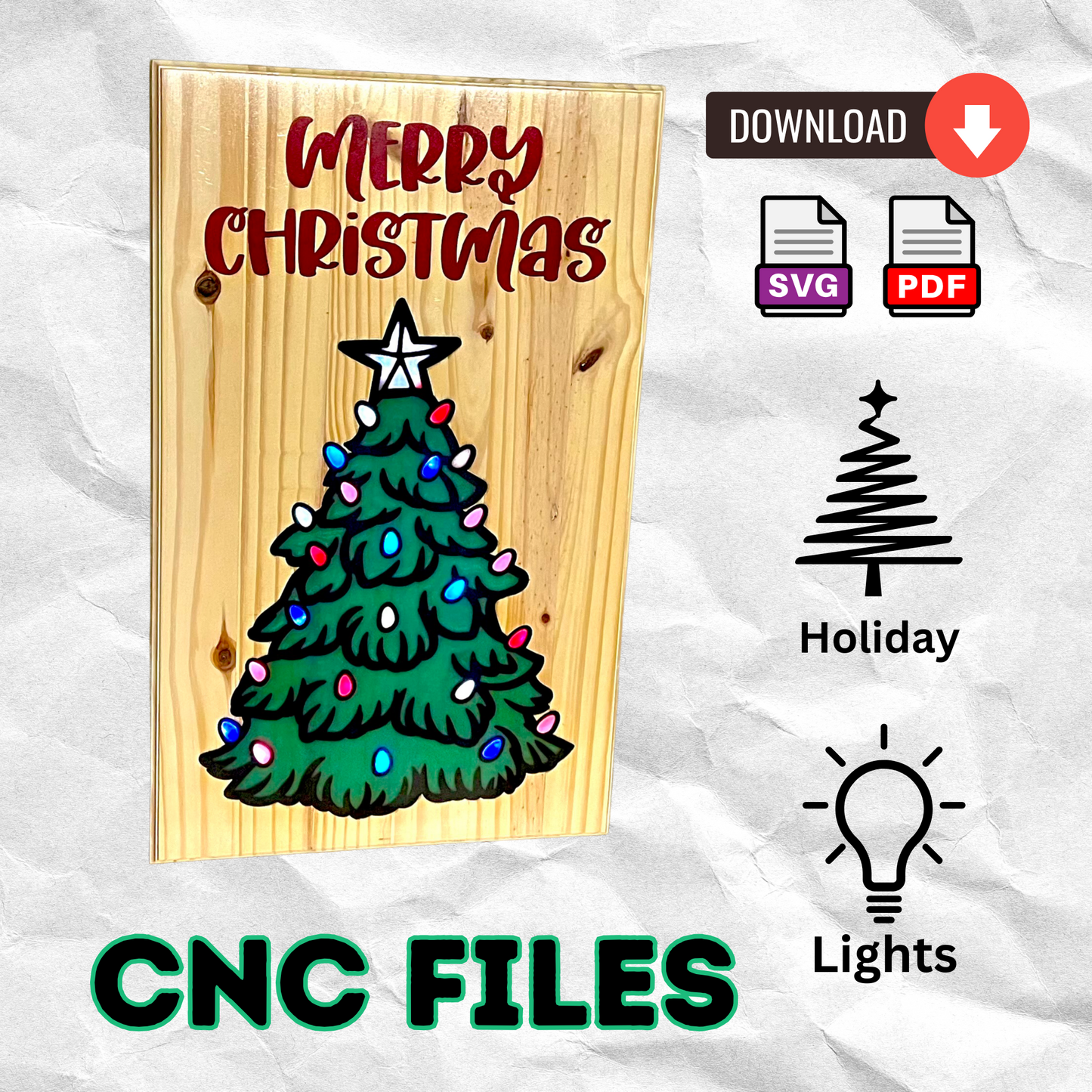 Hanging LED Epoxy Christmas Tree
