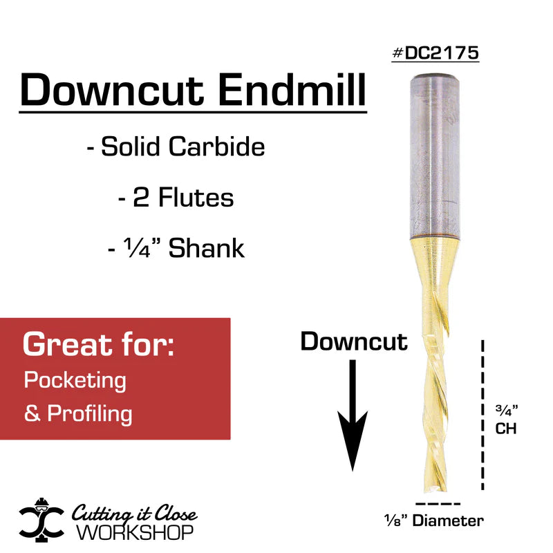 1/8'' x 3/4'' Downcut - 1/4'' Shank - DC2175