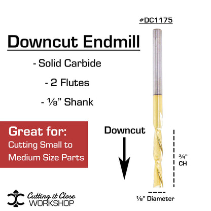 1/8'' x 3/4'' Downcut - 1/8'' Shank - DC1175