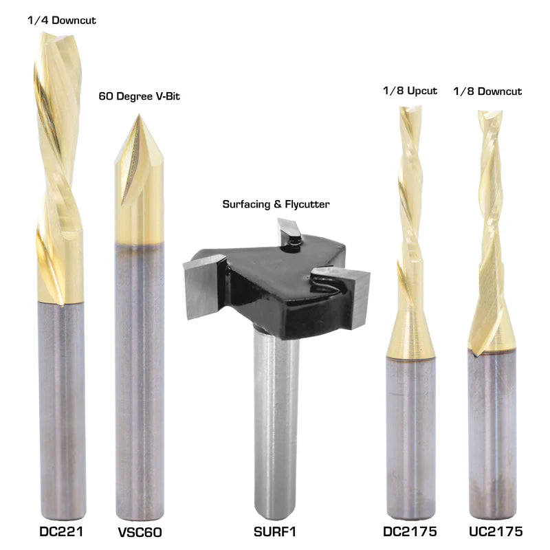 Essential Bit Starter Set – 5 Must-Have CNC Router Bits – Aqua Vitae ...