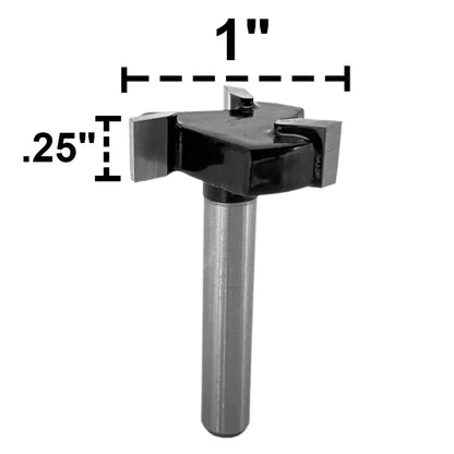 1'' X 1/4'' Surfacing & Flycut - 1/4'' Shank - SURF1