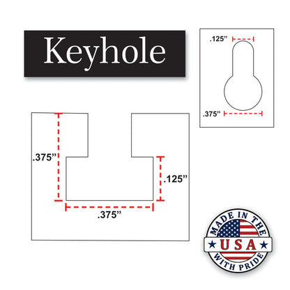3/8" x 3/8" Keyhole - 1/4 Shank - SE3050