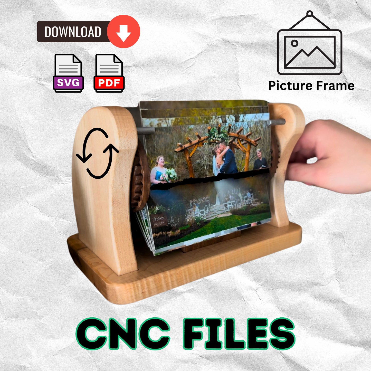 Split Flap Picture Frame