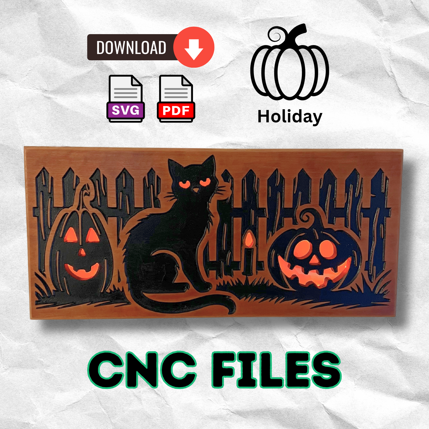 Light-Up Halloween Hanging Sign